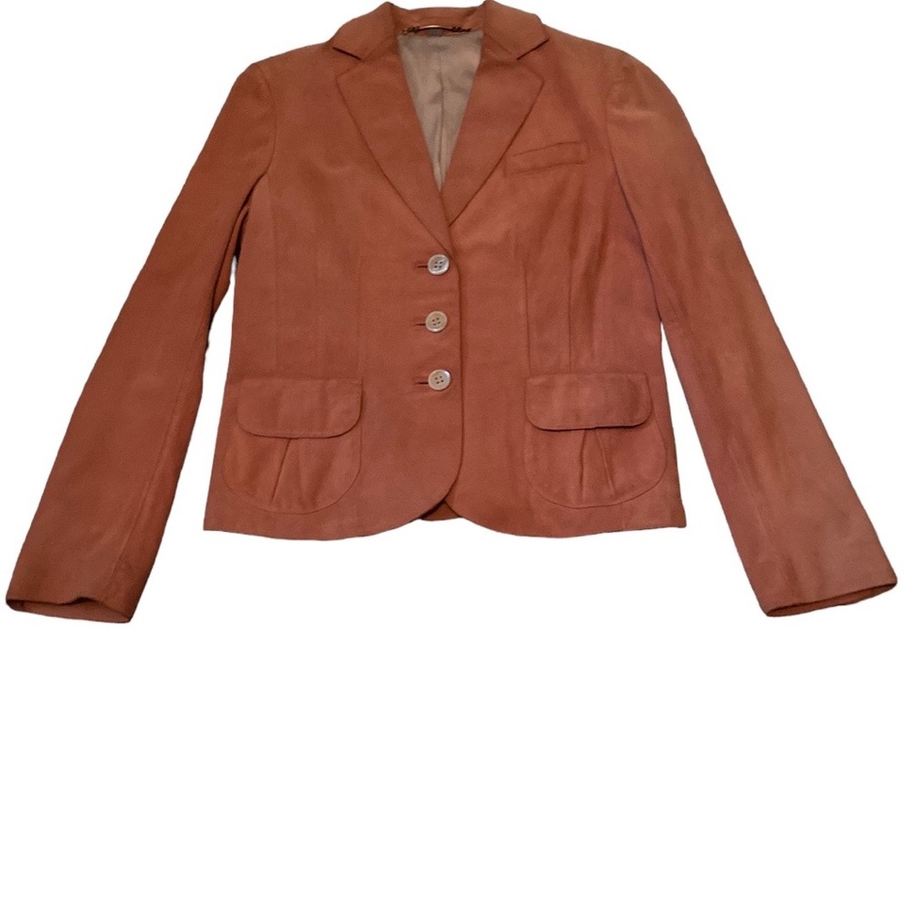 100% Leather Suede Ann Taylor Blazer/Suit Jacket